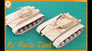 DIY RC Battle Tank Using Cardboard | How To Make Cardboard Tank | Do It Yourself