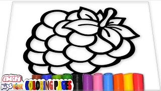 🎨🍇 Raspberry Coloring Page: Let Your Imagination Bloom! 🖍️✨ / Akn Kids House