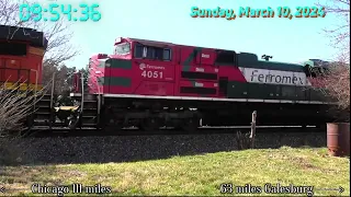 3/10/24 BNSF Mendota Sub Trains w/ K5HLA, BNSF Leading Amtrak, Hybrid K5LA, Ferromex