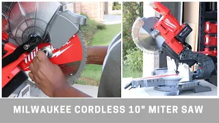 Cordless Milwaukee 10" M18 Fuel Miter Saw Setup | Tool reviews