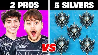 2 Pros Vs 5 Silvers (Impossible League of Legends Challenge)