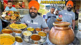 Lakha Punjabi Dhaba ki HEAVY DUTY Naulakha Thali | Street Food India