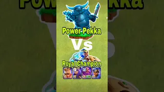 Power Pekka Vs Royal Champion, Archer Queen, Grand Warden, Barbarian King, #clashofclans #shorts