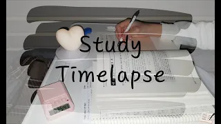 공시생 Study With Me/새벽 공부 타임랩스/💧빗소리 ASMR/ Night Study Timelapse