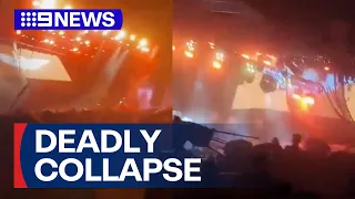 At least nine dead after stage collapse at political rally in Mexico | 9 News Australia