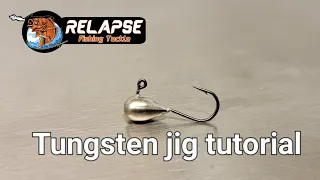 Teardrop tungsten jig tutorial. Get yourself ready for ice fishing season!