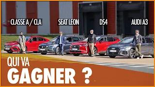 BATTLE COMPACT Hybride 🔋 CLASSE A vs LEON vs DS4 vs A3 (La Mauvaise foi est de RETOUR)