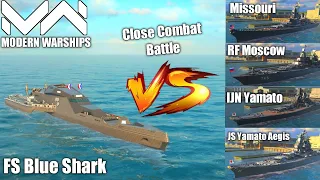 FS Blue Shark vs All Battleships - Modern Warships