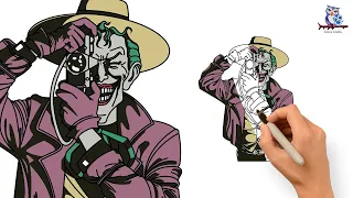 How to Draw Joker Killing Joke DC Comics - Step by Step