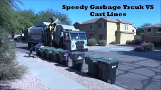 Speedy Garbage Truck VS Cart Lines