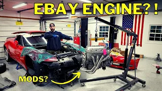 IT'S HERE! Installing a MODDED Engine In My CHEAP C6 Z06!