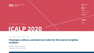 C3.B — Polytopes, lattices, and spherical codes for the nearest neighbor problem