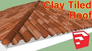 How To Make Clay Tiled Roof in Sketchup