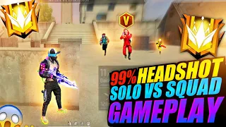 99% Headshots Rate 🎯 Solo Vs Squad Gameplay ⚡ Poco X3 Pro 📲 [ Free Fire Highlights ] 😍