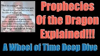 The Prophecies of the Dragon Explained! : A Wheel of Time Prophecy Analysis