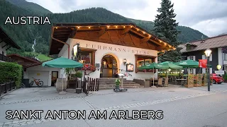 SANKT ANTON AM ARLBERG 🇦🇹 A Beautiful Evening walk Tirol Austria 8K