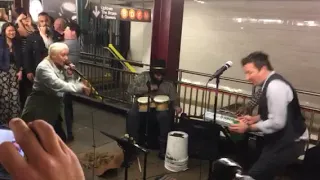 Jimmy Fallon and Christine Aguilera on Subway platform!!