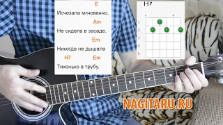 Ночные Снайперы - "Ты дарила мне розы". Простые аккорды в Em, разбор |Песни под гитару - Nagitaru.ru
