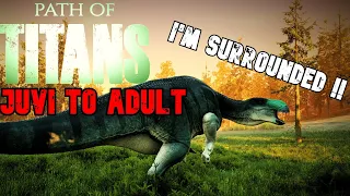 Path of Titans - Iguanodon - Juvi to Adult - Best Highlights + Funny moments - Always Outnumbered !