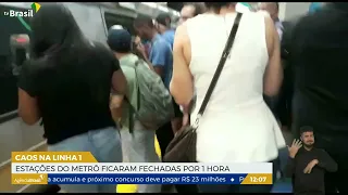 RJ | Linha 1 do metrô para e causa transtornos aos passageiros