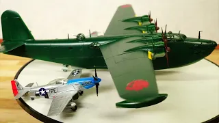 1/144 Flying boat KAWANISHI type 2 "EMILY".made by ARII.making. No audio.川西2式大艇　アリイ製