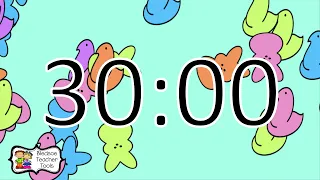 30 Minutes Easter Peeps Countdown Timer with Background Music