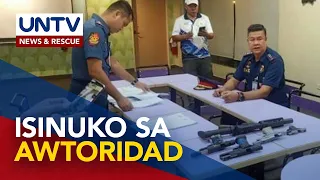 Ilang armas ni Apollo Quiboloy, isinuko ng kampo nito sa Davao Police