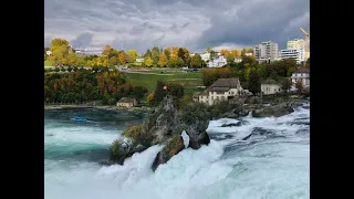 Rheinfall - Switzerland in October/November (Autumn) with DJI Mavic Air 2 Drone