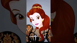 Princess Belle glow-up transformation | Disney princess transformation #cartoon #princess #disney