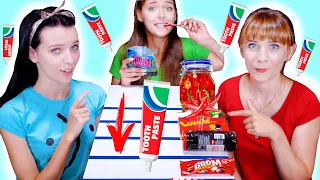 ASMR Toothpaste Food Challenge | Eating Sounds LiLiBu