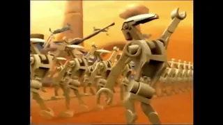 Battle droids dancing to Samsung music