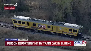 Person reportedly hit by train car in El Reno