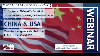 China & USA - Verantwortungsvolle Großmächte in Zeiten von Covid-19? | Online-Seminar