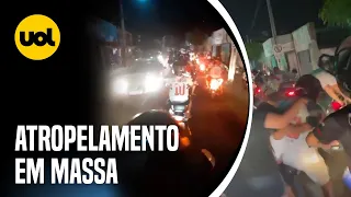 MOTORISTA ATROPELA DE PROPÓSITO TORCEDORES DO SÃO PAULO QUE SAÍRAM EM MOTOCIATA NO CEARÁ