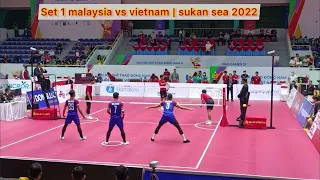 sepak takraw sukan sea 2022 | malaysia vs vietnam set 1 | regu 2 malaysia win