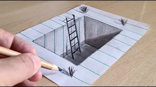 how to draw easy 3d drawing on paper