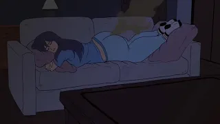 Fart girl sleeping animation