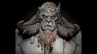 Zbrush Speed Sculpt GOW4 Troll 3 hour sculpt