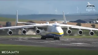 The Worlds Biggest Plane - The Antonov An-225 Mriya At Glasgow Prestwick Airport