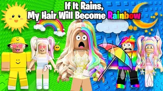 🌈 TEXT TO SPEECH ☔️ My Hair Will Become Rainbow If Rainwater Drops On Them 💧 Roblox Story