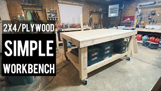 Simple Workbench // Outfeed Table with Shelf Storage