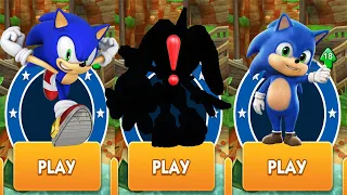 Sonic Dash- Original Sonic vs Secret Character vs Baby Sonic vs All Bosses Dr.Eggman & Zazz Gameplay