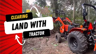 CLEARING LAND WITH Bad Boy 4035 Tractor