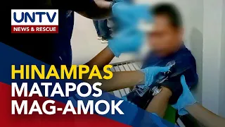 Lalaking umano’y nag-amok, sugatan matapos hampasin sa ulo