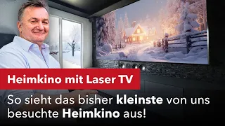 Heimkino mit LaserTV. So sieht das bisher kleinste von uns besuchte Heimkino aus.