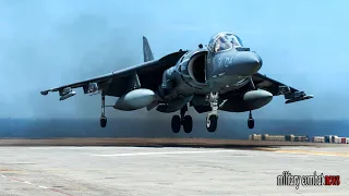 Moments! The AV 8B Harrier II making the insane jump from an aircraft carrier |MCN