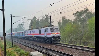 Ripper 130kmph WAP7 Mumbai Rajdhani+ Karnataka SK+Garib Rath attacks Faridabad -Indian Railways