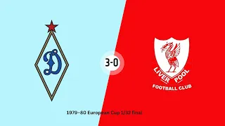 Dinamo Tbilisi 3-0 Liverpool Champions Cup 03.10.1979 All Goals