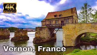 Vernon, France 4K  Walk - Northern France