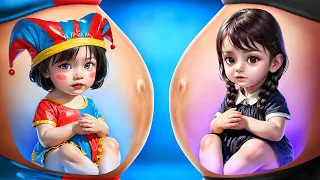 Pomni Dari The Amazing Digital Circus Dan Wednesday Punya Anak! TIPS HAMIL DARI PAHLAWAN SUPER!